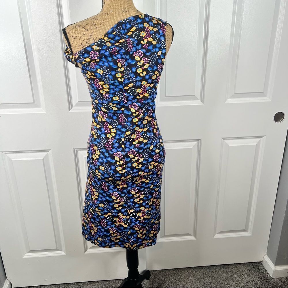 Sz 4 (36 Eur) Atlein Off the Shoulder Twist Floral Dress NWOT $684 MSRP - Picture 7 of 10